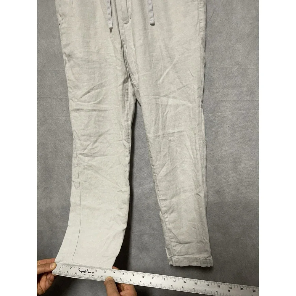 Banana Republic Pants Men 30x28.5 Linen Cotton Drawstring Mason Athletic Tapered